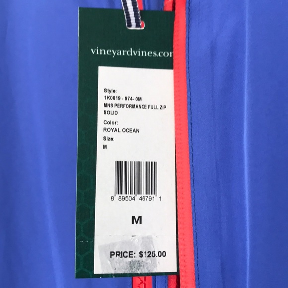 NWT vineyard vines men’s medium full zip jacket - Picture 4 of 5